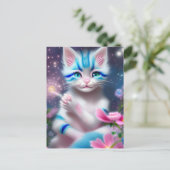 Niedliches Kawaii-Katzenkätzchen Postkarte (Stehend Vorderseite)