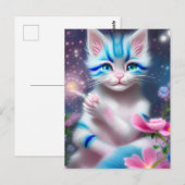 Niedliches Kawaii-Katzenkätzchen Postkarte (Vorne/Hinten)