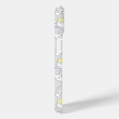 Niedliches Kawaii Katzenmuster Grau-Gelbe Monogram Case-Mate iPhone Hülle (Rückseite / Rechts)