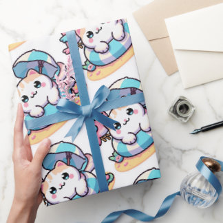 niedliches Kawaii-Katzenverpackungspapier Geschenkpapier