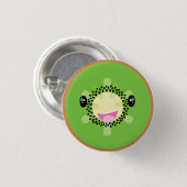Niedliches Kawaii Kiwi Tropisches Obst Vegane Lebe Button (Vorne & Hinten)