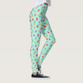Niedliches Kawaii-Muster für Ananas und Wassermelo Leggings (Rechts)