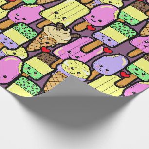 Niedliches Kawaii-Muster Geschenkpapier