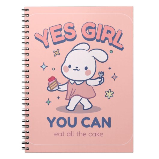 Niedliches Kawaii Notebook - Ja Girl! Notizblock (Vorderseite)