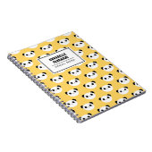 Niedliches Kawaii Panda-Gesichts-Muster Notizblock (Rechte Seite)