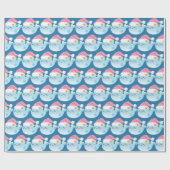 Niedliches Kawaii-Party-Wal-Fels Geschenkpapier (Flach)