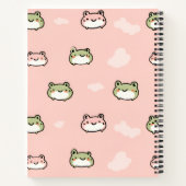 Niedliches Kawaii Pastel Frog Design auf rosa pers Notizblock (Rückseite)