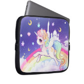 Niedliches kawaii Pastellunicorn mit Laptopschutzhülle (Vorne Rechts)