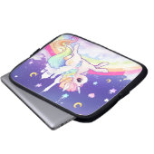 Niedliches kawaii Pastellunicorn mit Laptopschutzhülle (Vorne Knopf)
