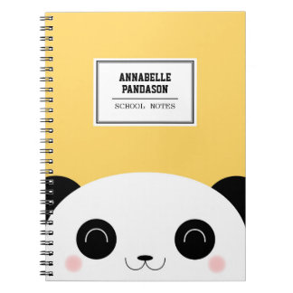 Niedliches Kawaii Peekaboo-Panda-Gesicht Notizblock