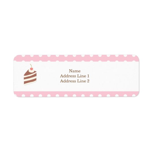 NIEDLICHES KAWAII Pink Cake Bäckerei Rücksendeadre (Vorne)