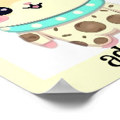 Niedliches Kawaii Purkutsch Adorable Cat Poster (Ecke)