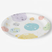 Niedliches Kawaii Raum-Stern-u. Pappteller (Schrägansicht)