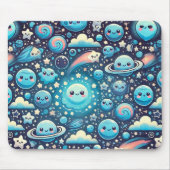 Niedliches Kawaii-Raummuster Mousepad (Vorne)
