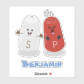 Niedliches Kawaii-Salz und Pfefferschüttler Cartoo Aufkleber (Blatt)