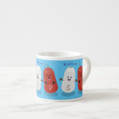 Niedliches Kawaii-Salz und Pfefferschüttler Cartoo Espressotasse (Vorderseite Rechts)