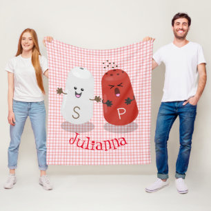 Niedliches Kawaii-Salz und Pfefferschüttler Cartoo Fleecedecke