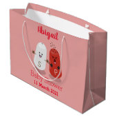 Niedliches Kawaii-Salz und Pfefferschüttler Cartoo Große Geschenktüte (Rückseite Schrägansicht)