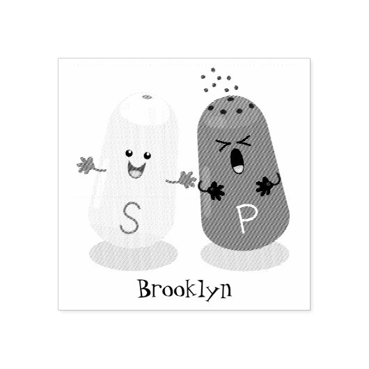 Niedliches Kawaii-Salz und Pfefferschüttler Cartoo Gummistempel (Prägung)