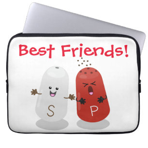 Niedliches Kawaii-Salz und Pfefferschüttler Cartoo Laptopschutzhülle