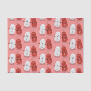 Niedliches Kawaii-Salz und Pfefferschüttler Cartoo Seidenpapier