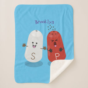 Niedliches Kawaii-Salz und Pfefferschüttler Cartoo Sherpadecke