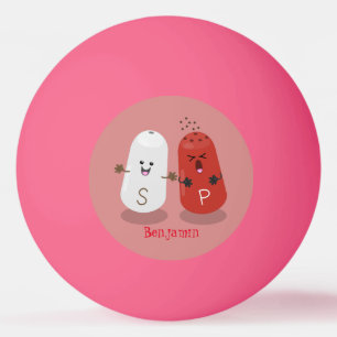 Niedliches Kawaii-Salz und Pfefferschüttler Cartoo Tischtennisball