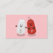 Niedliches Kawaii-Salz und Pfefferschüttler Cartoo Visitenkarte (Rückseite)