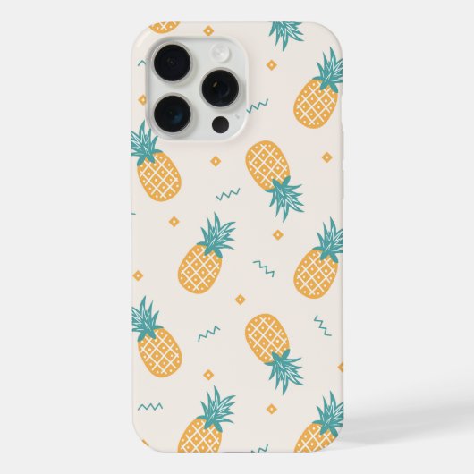 Niedliches Kawaii Sommerananas-Muster iPhone Hülle (Rückseite)