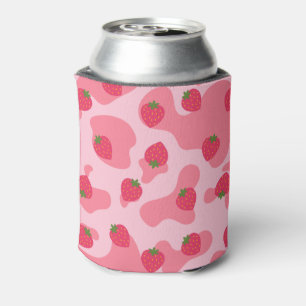 Niedliches Kawaii Strawberry Cow Muster Dosenkühler