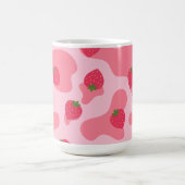 Niedliches Kawaii Strawberry Cow Muster Kaffeetasse (Mittel)