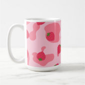 Niedliches Kawaii Strawberry Cow Muster Kaffeetasse (Links)