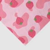 Niedliches Kawaii Strawberry Cow Muster Seidenpapier (Ausschnitt)