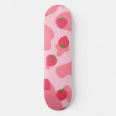 Niedliches Kawaii Strawberry Cow Muster Skateboard (Vorderseite)