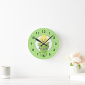 Niedliches Kawaii-Tanzohr für Mais-Cartoon Runde Wanduhr (Zuhause)