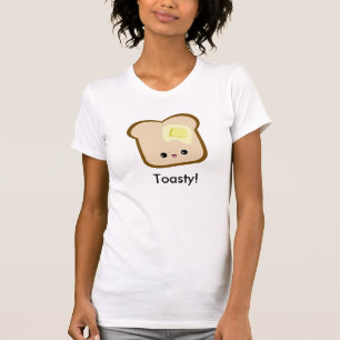 Niedliches kawaii Toasty! Toast- und Butterdamen T-Shirt