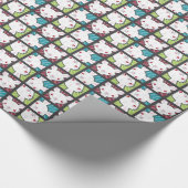 Niedliches Kawaii Vampire-Häschen-Kaninchen-Muster Geschenkpapier (Ecke)