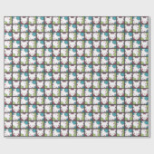 Niedliches Kawaii Vampire-Häschen-Kaninchen-Muster Geschenkpapier (Flach)