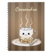 Niedliches kawaii warmes Kakaogetränk Notizblock (Vorderseite)