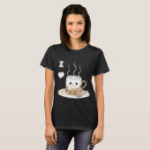 Niedliches kawaii warmes Kakaogetränk T-Shirt (Vorne ganz)