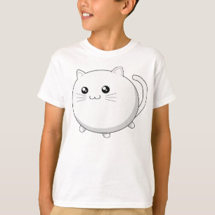Niedliches kawaii weiße Kittykatze T-Shirt
