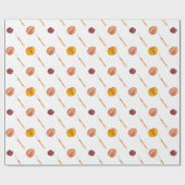 Niedliches Kegelgarnmuster Geschenkpapier (Flach)