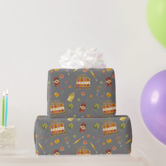 Niedliches Kegelgarnmuster Geschenkpapier