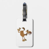 Niedliches Kicking Cartoon - Gepäckstück Gepäckanhänger (Rückseite vertikal)