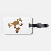 Niedliches Kicking Cartoon - Gepäckstück Gepäckanhänger (Rückseite horizontal)