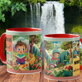 Niedliches Kid Custom Illustration Adventure Tasse