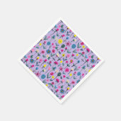 Niedliches Kids-Blumenmuster Serviette (Ecke)