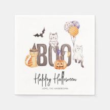 Niedliches kid's Happy Halloween Katzen Ghosts Pum