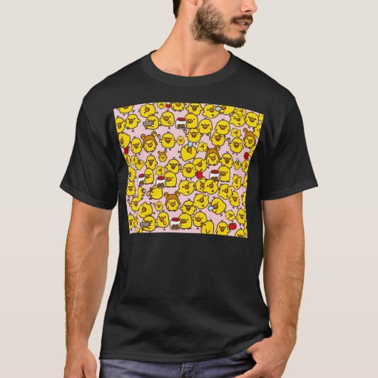 Niedliches Kiiroitori Muster T-Shirt (Vorderseite)