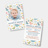 Niedliches Kind Dinosaurier Farbiges, benutzerdefi Ausweis (Front & Back)